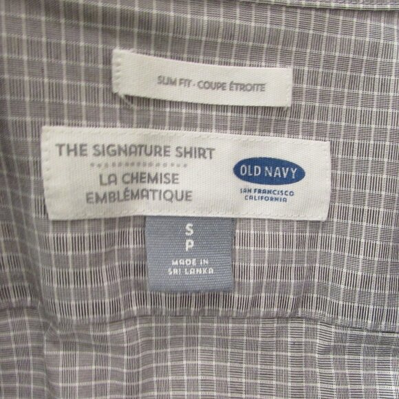 Calvin Klein/Old Navy Men's Dress Shirts Grays Checkered Both Small - Picture 11 of 16